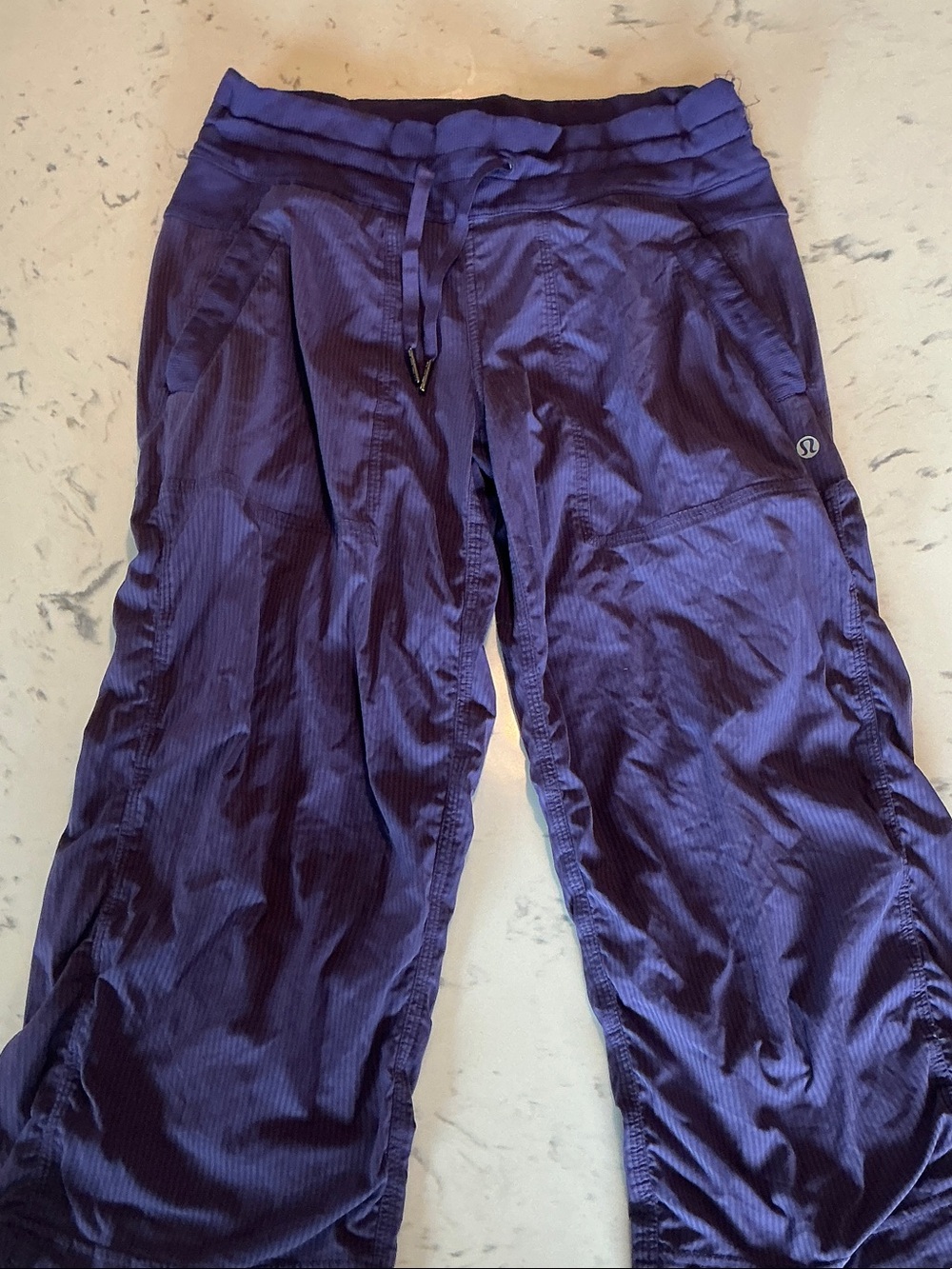 Lululemon Purple Drawstring Cropped Capri Pants | Women’s
